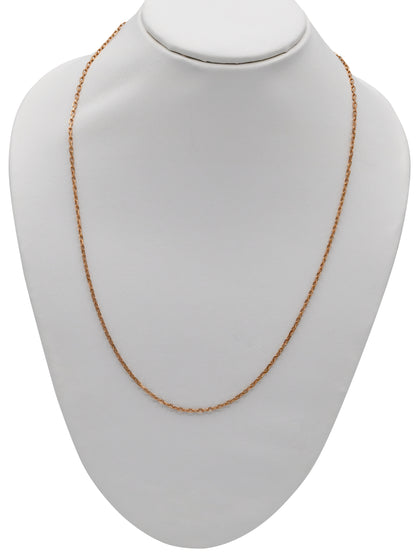 18ct Rose Gold Rope Chain