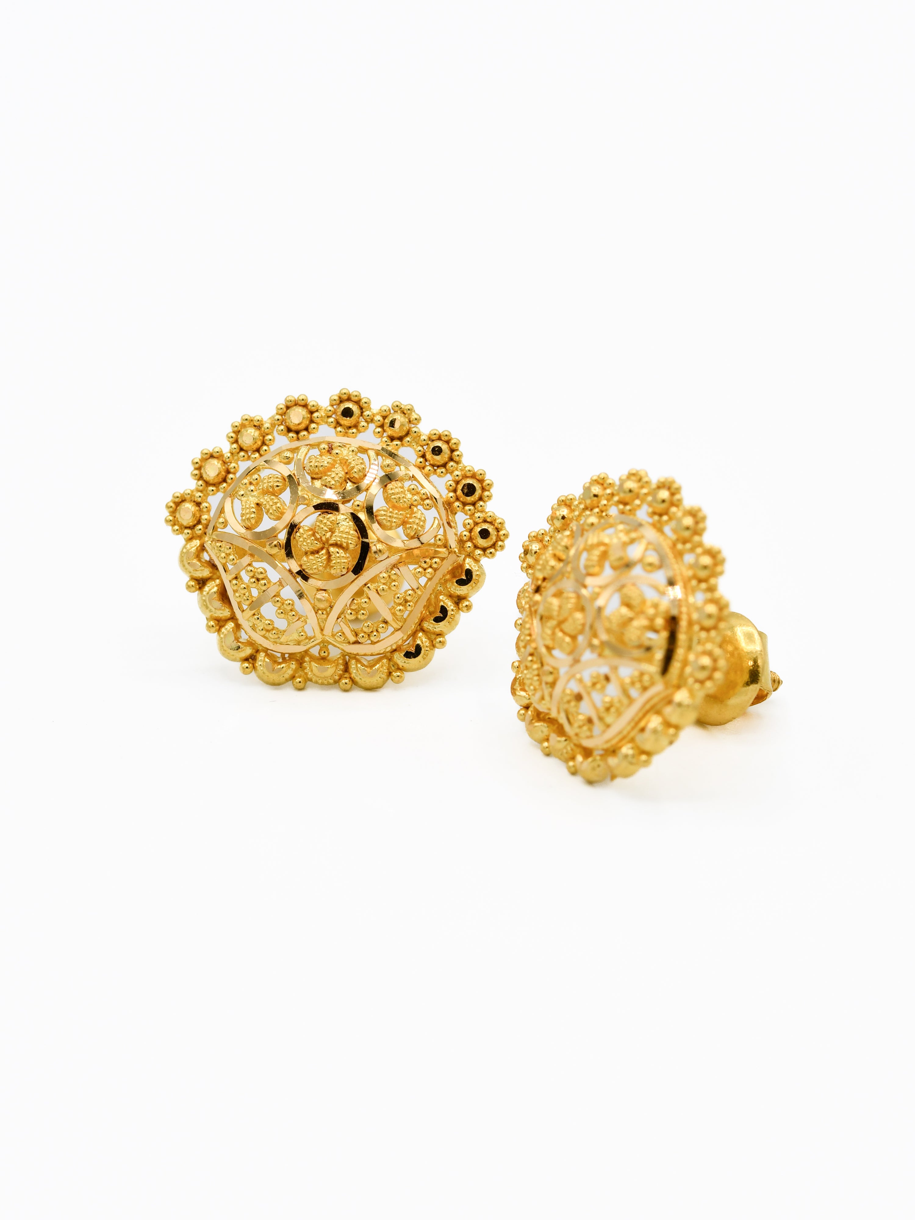 22ct Gold Stud Earrings - Roop Darshan