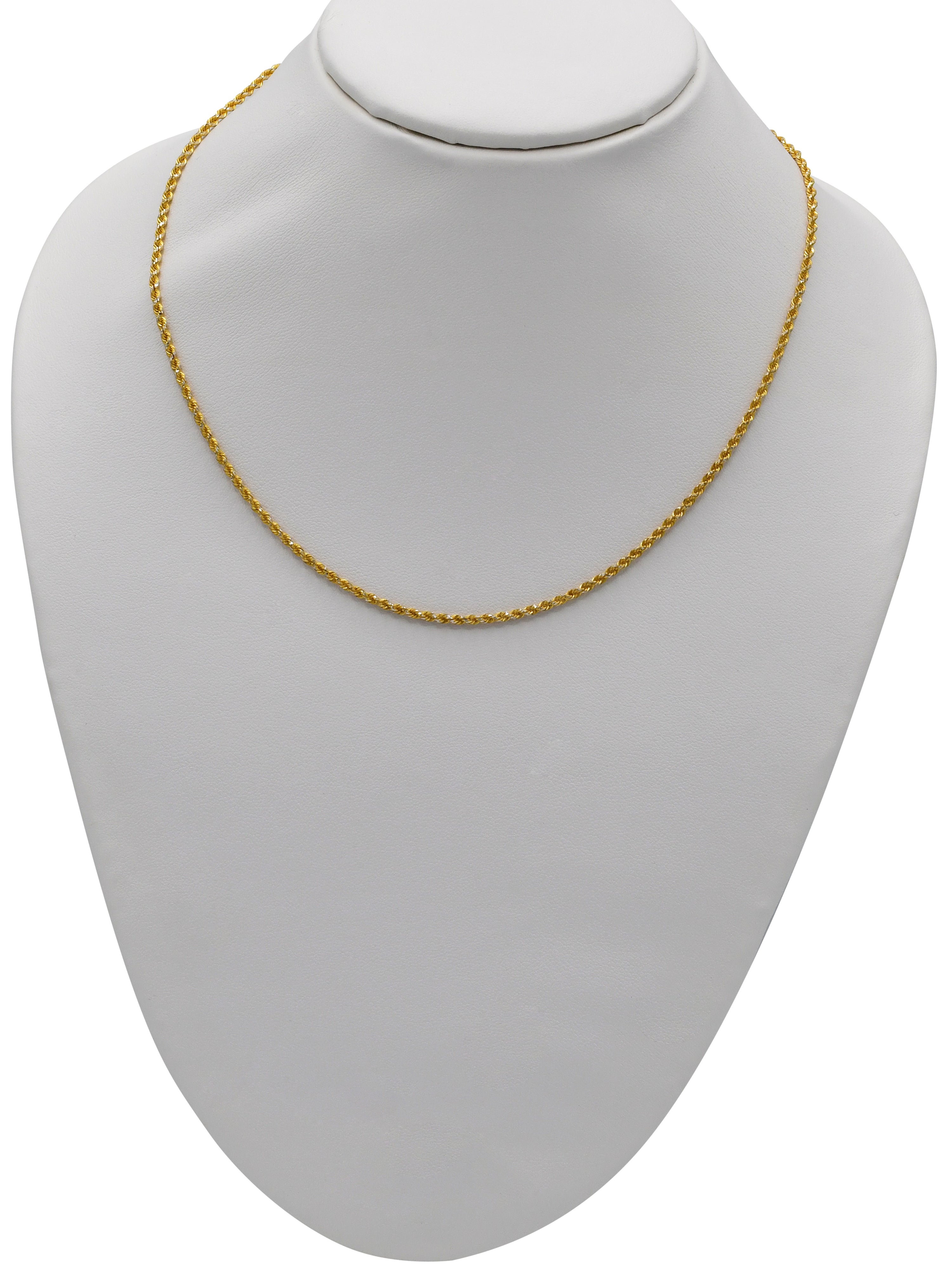 22ct Gold Two Tone Rope Chain - Roop Darshan