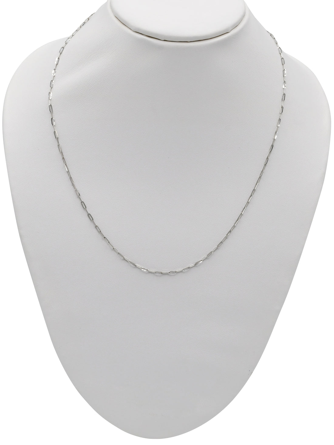 18ct White Gold Paper Clip Chain