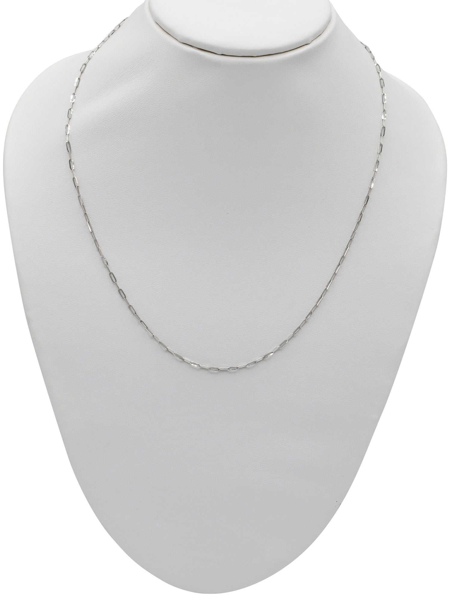 18ct White Gold Paper Clip Chain