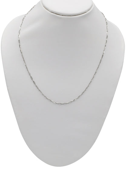 18ct White Gold Paper Clip Chain
