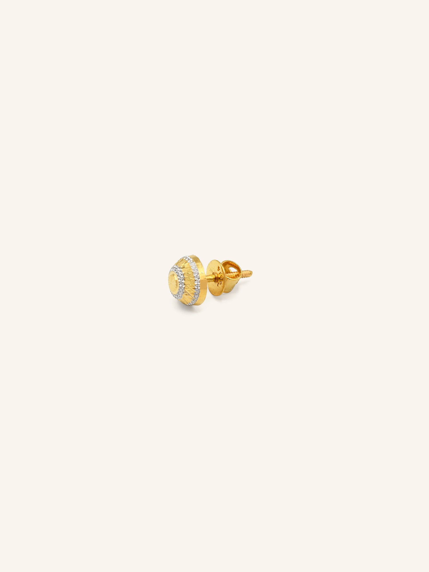 22ct Gold Two Tone Stud Earring 2.30 GMS - Roop Darshan