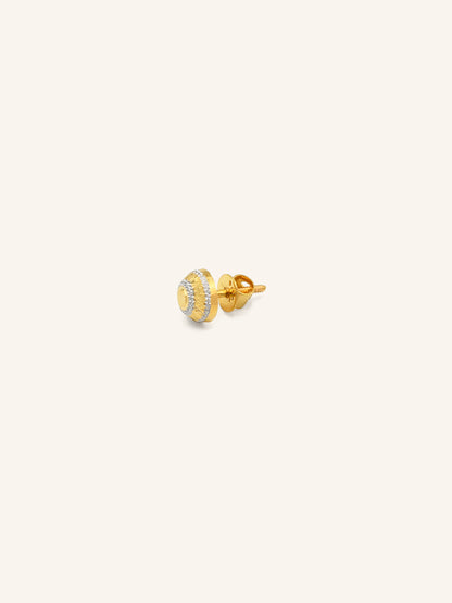 22ct Gold Two Tone Stud Earring 2.30 GMS - Roop Darshan