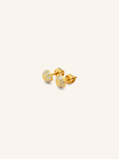 22ct Gold Two Tone Stud Earring 1.83 GMS - Roop Darshan