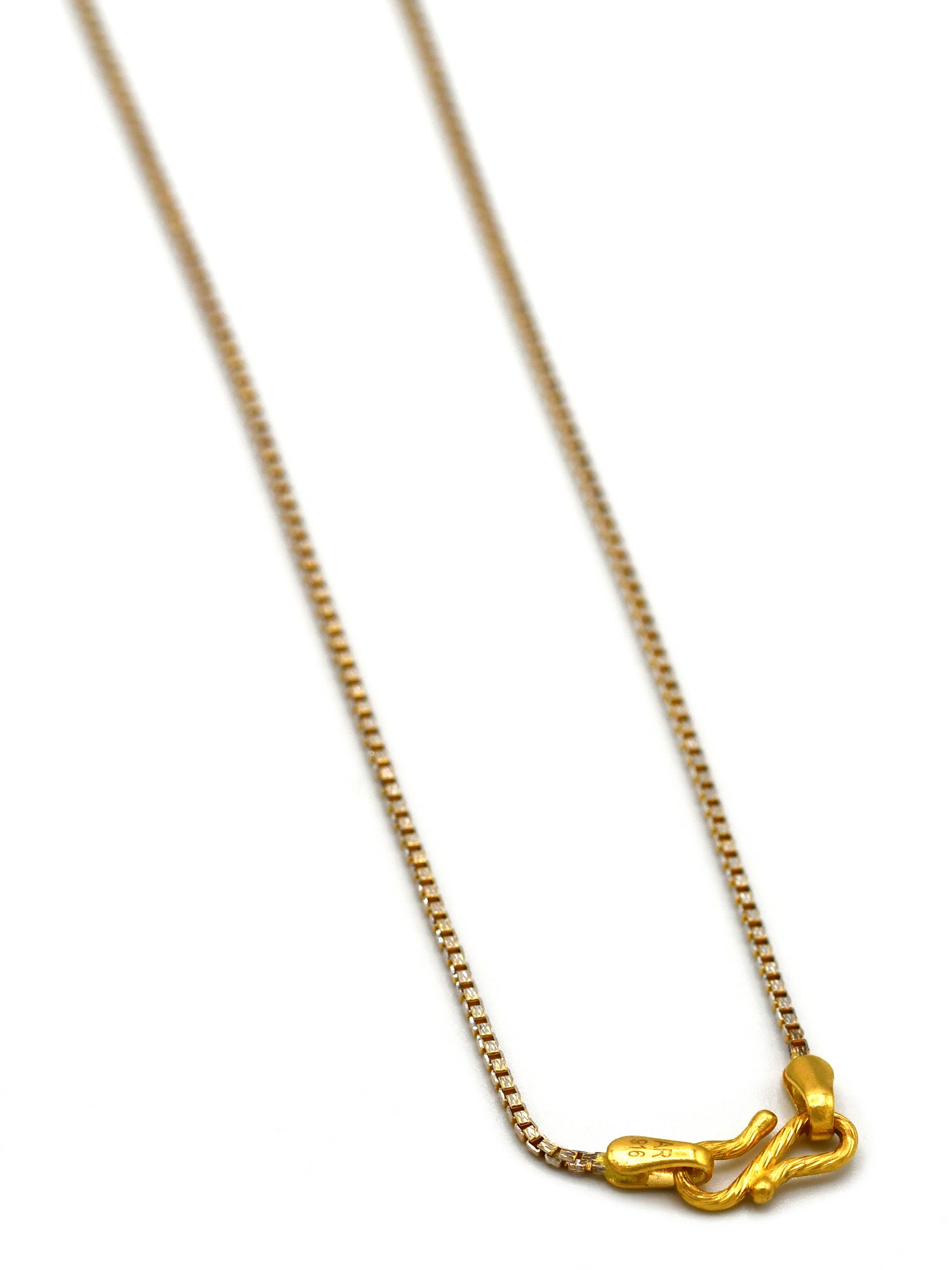 22ct Gold Two Tone Box Chain