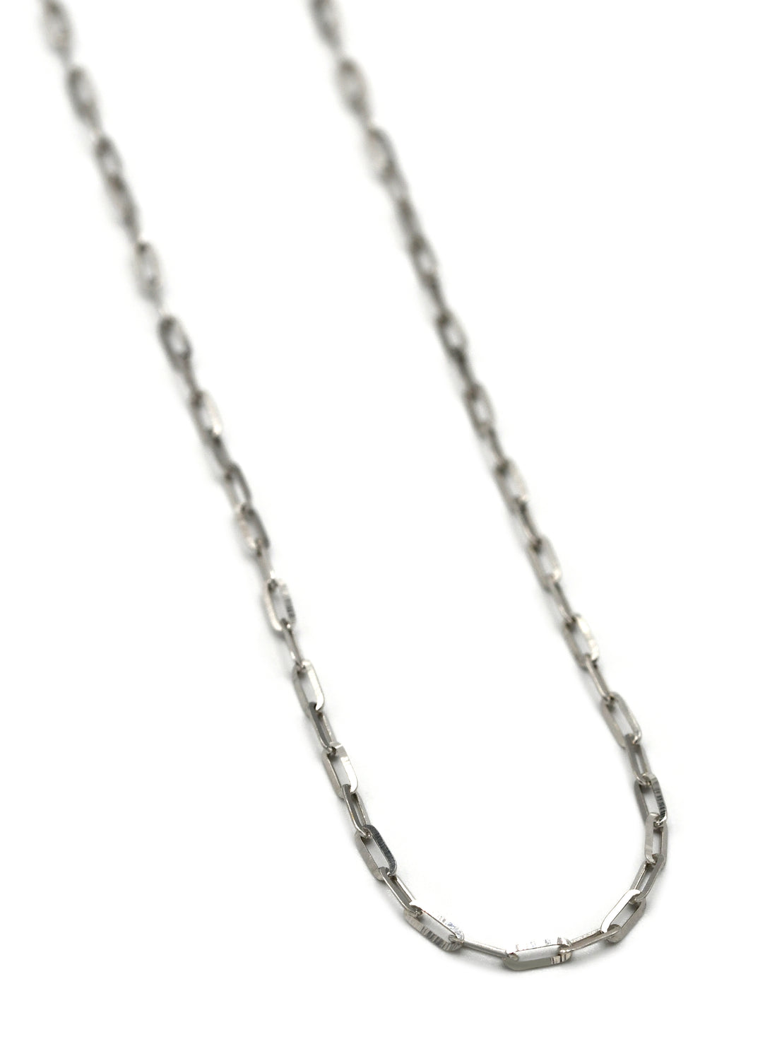 18ct White Gold Paper Clip Chain