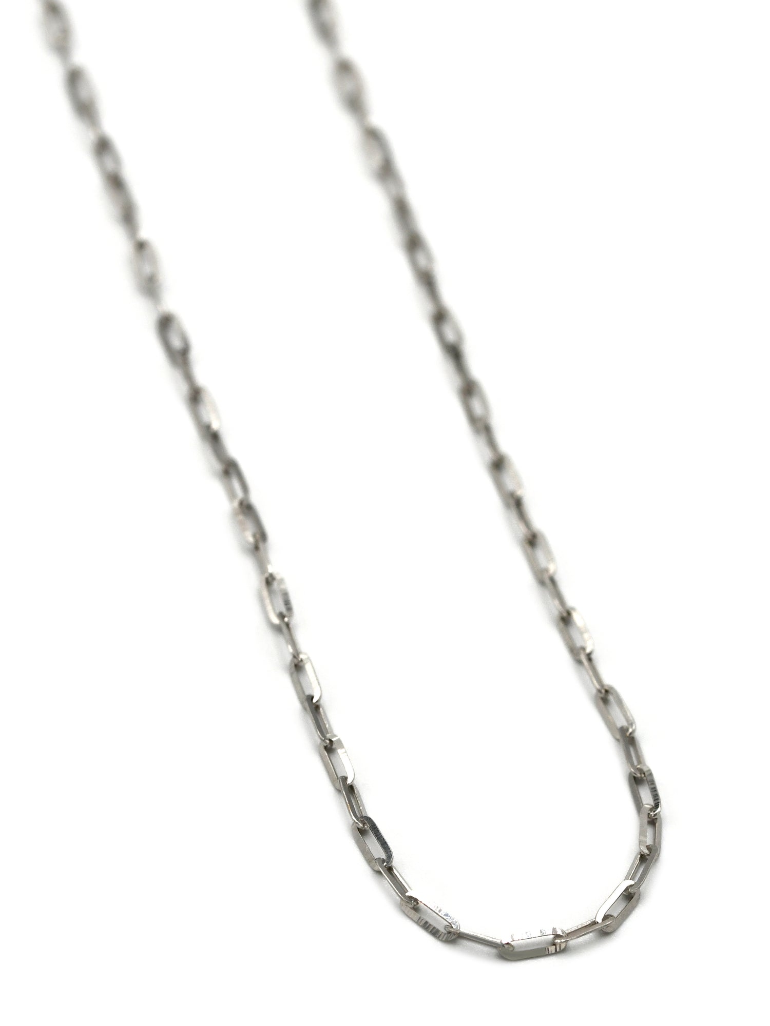 18ct White Gold Paper Clip Chain