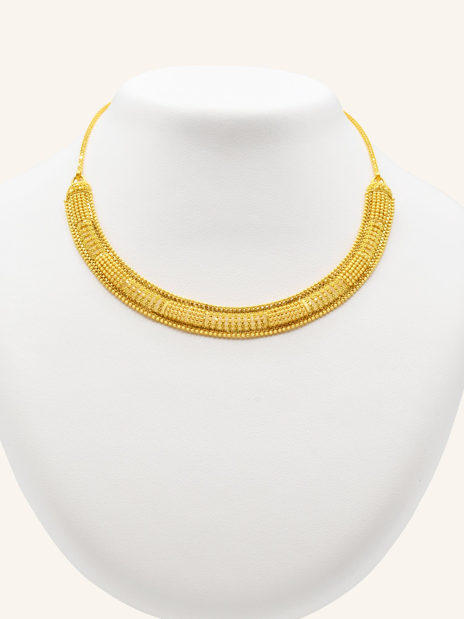 22ct Gold Necklace Set 24.90 GMS - Roop Darshan