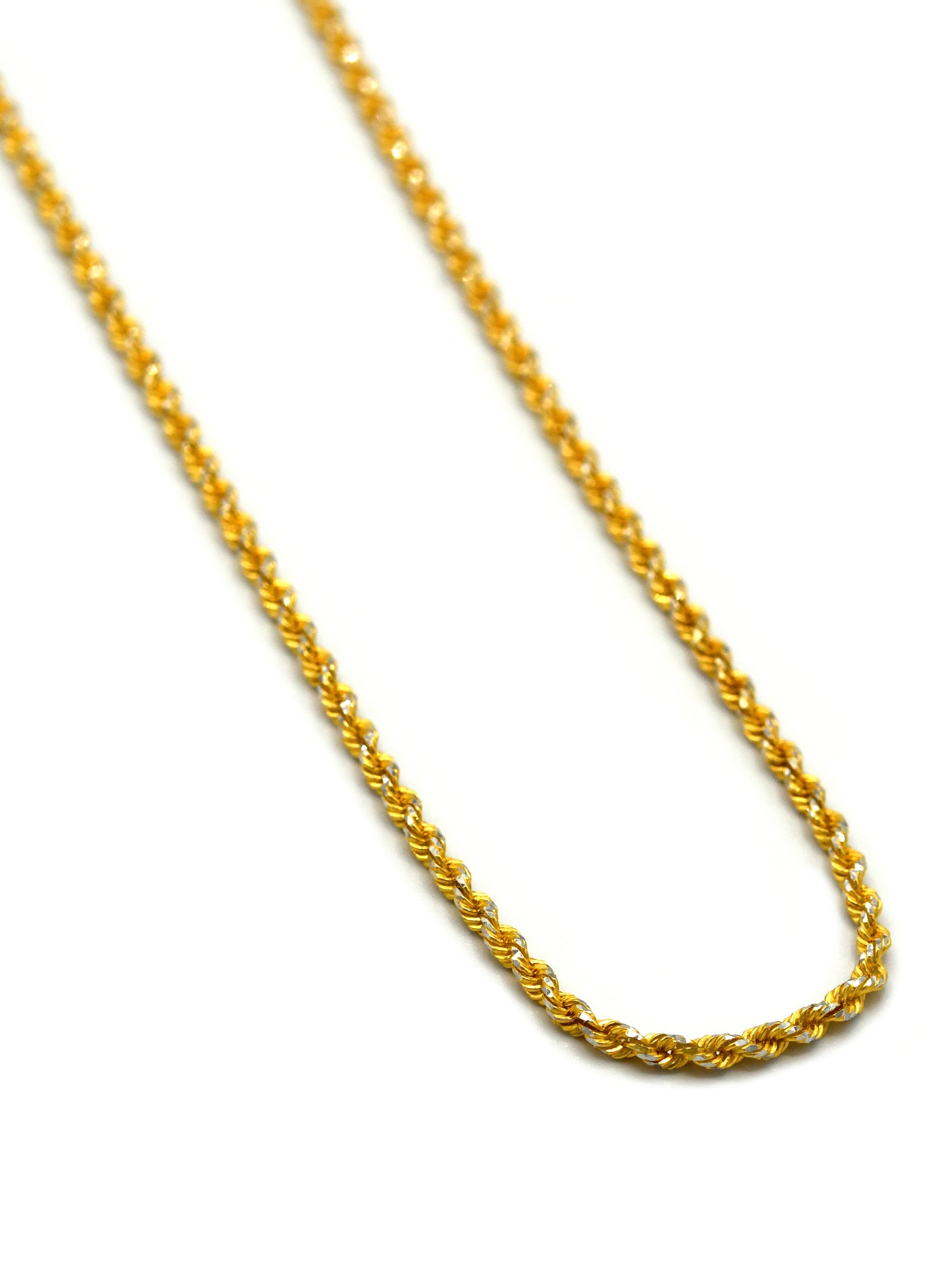 22ct Gold Two Tone Rope Chain