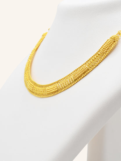22ct Gold Necklace Set 24.90 GMS - Roop Darshan