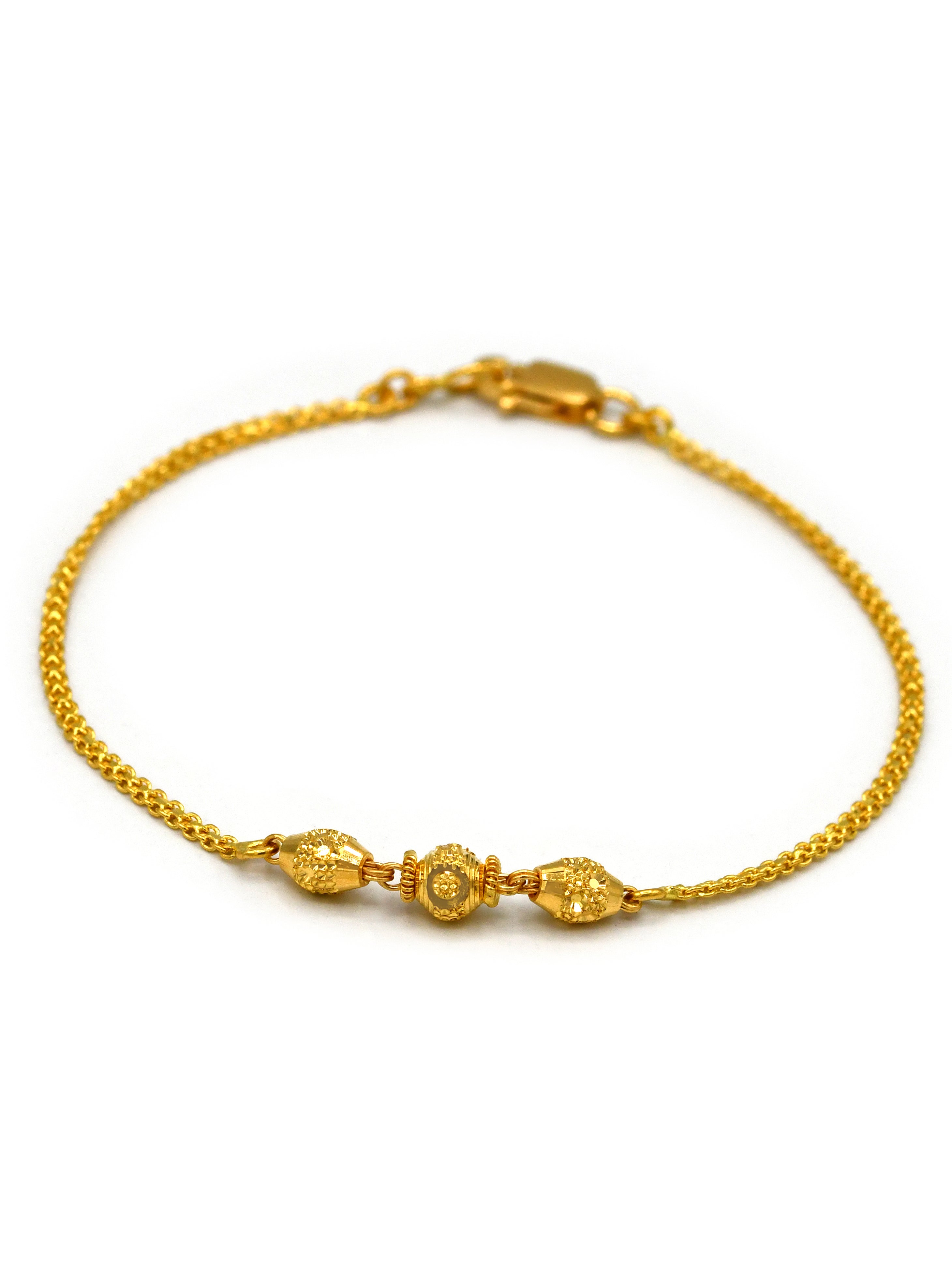 22ct Gold Ball Ladies Bracelet