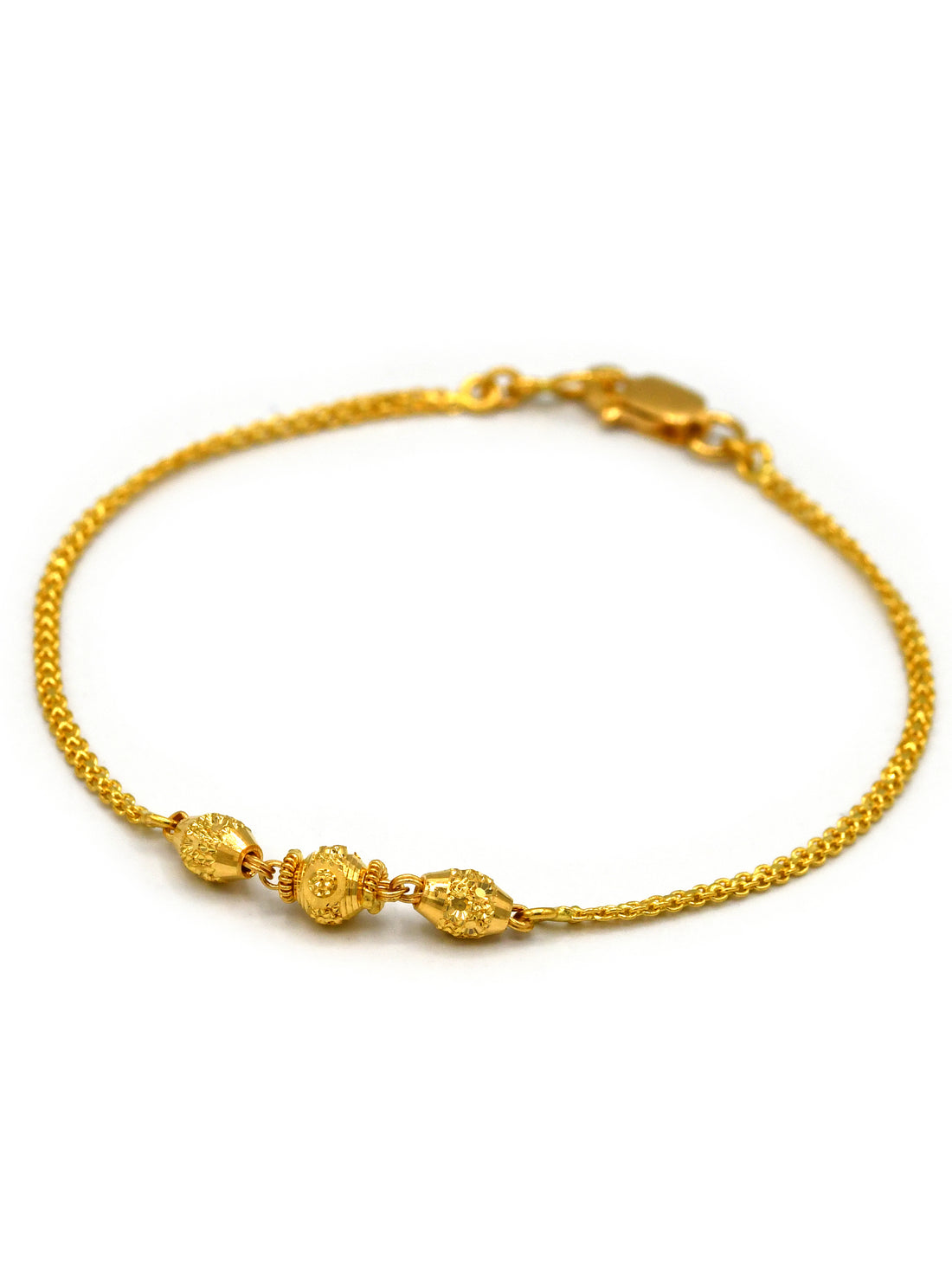 22ct Gold Ball Ladies Bracelet