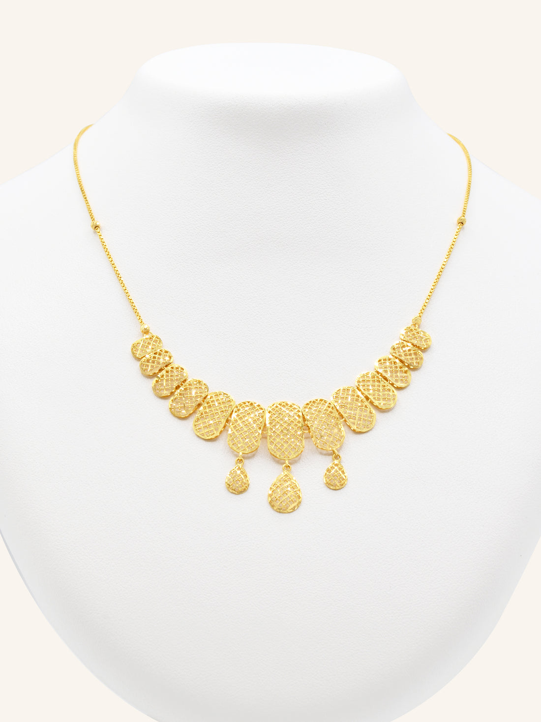 22ct Gold Necklace Set 13.50 GMS - Roop Darshan