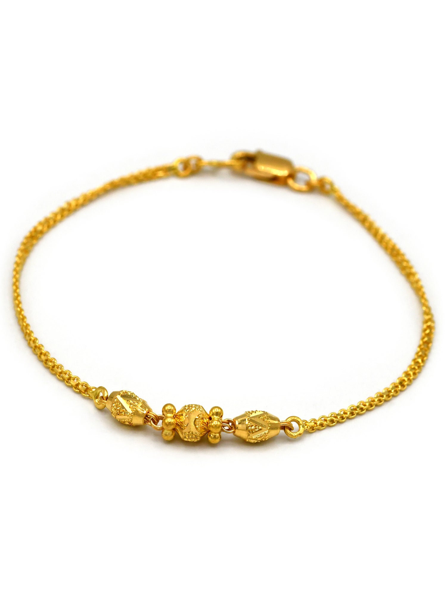 22ct Gold Ball Ladies Bracelet