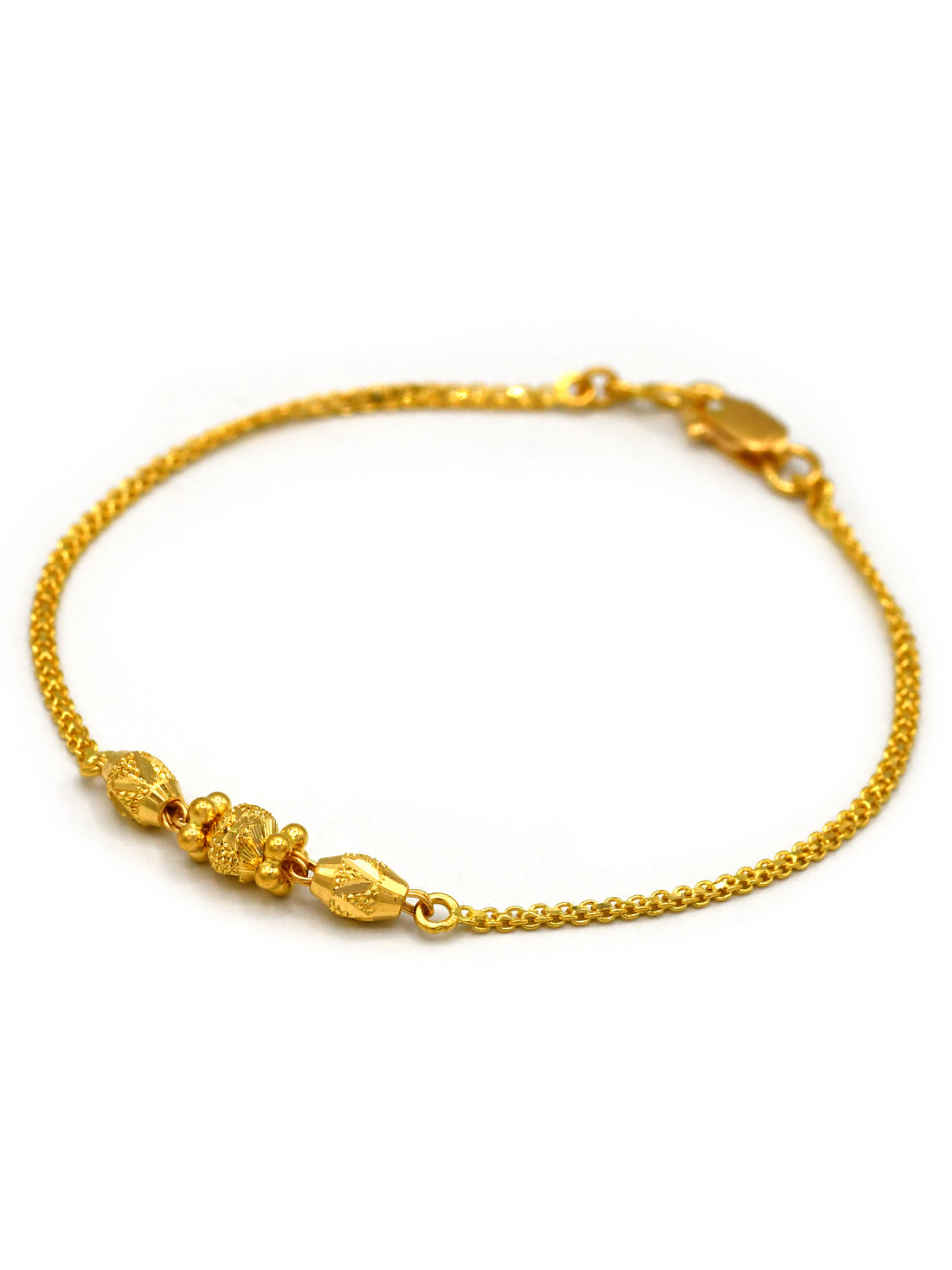 22ct Gold Ball Ladies Bracelet