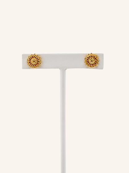 22ct Gold CZ Necklace Set 8.70 GMS - Roop Darshan