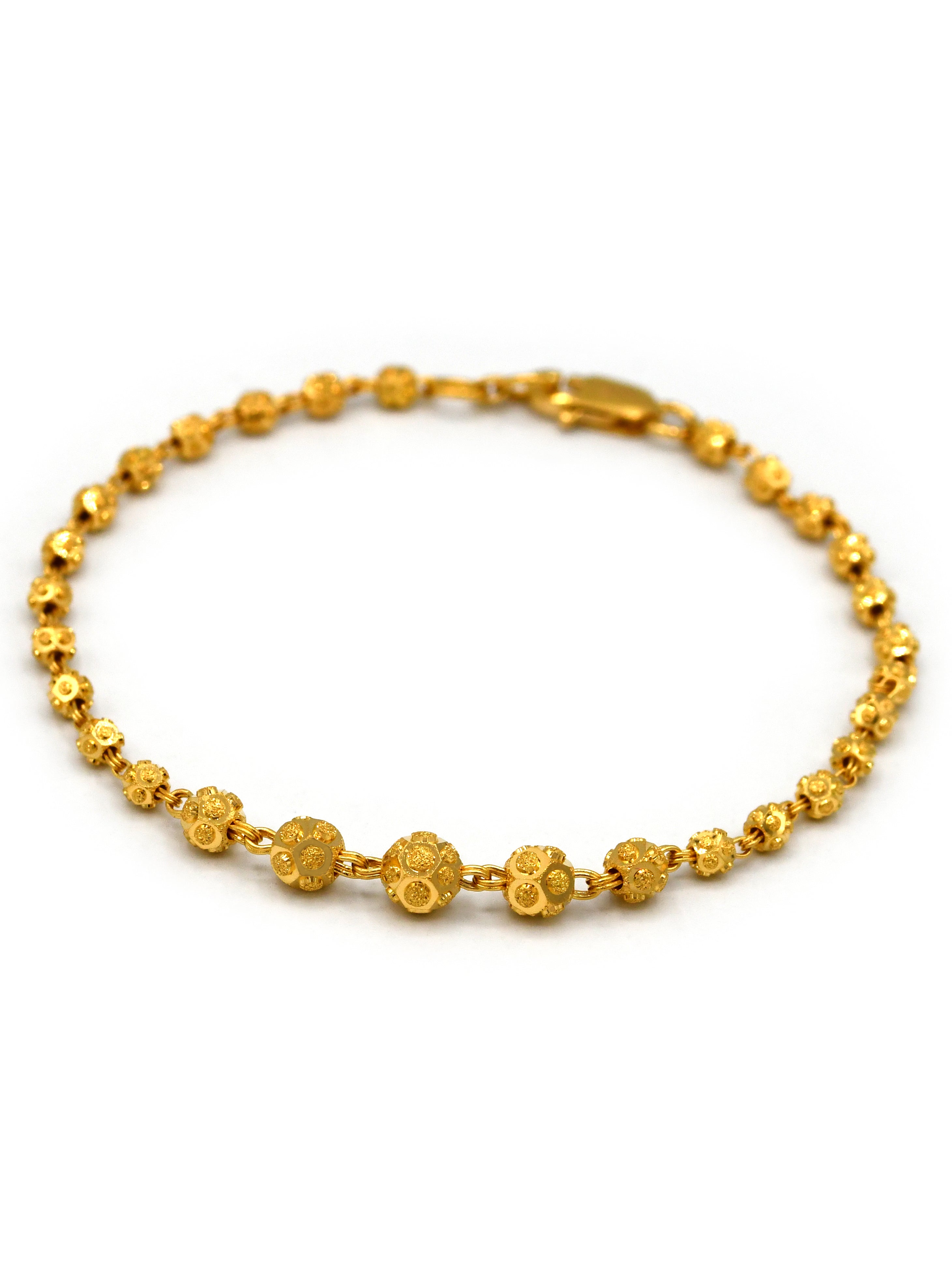 22ct Gold Ball Ladies Bracelet