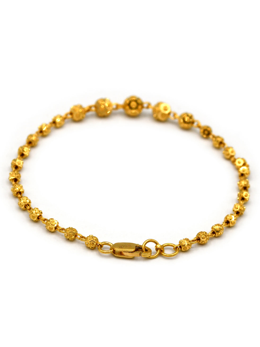 22ct Gold Ball Ladies Bracelet