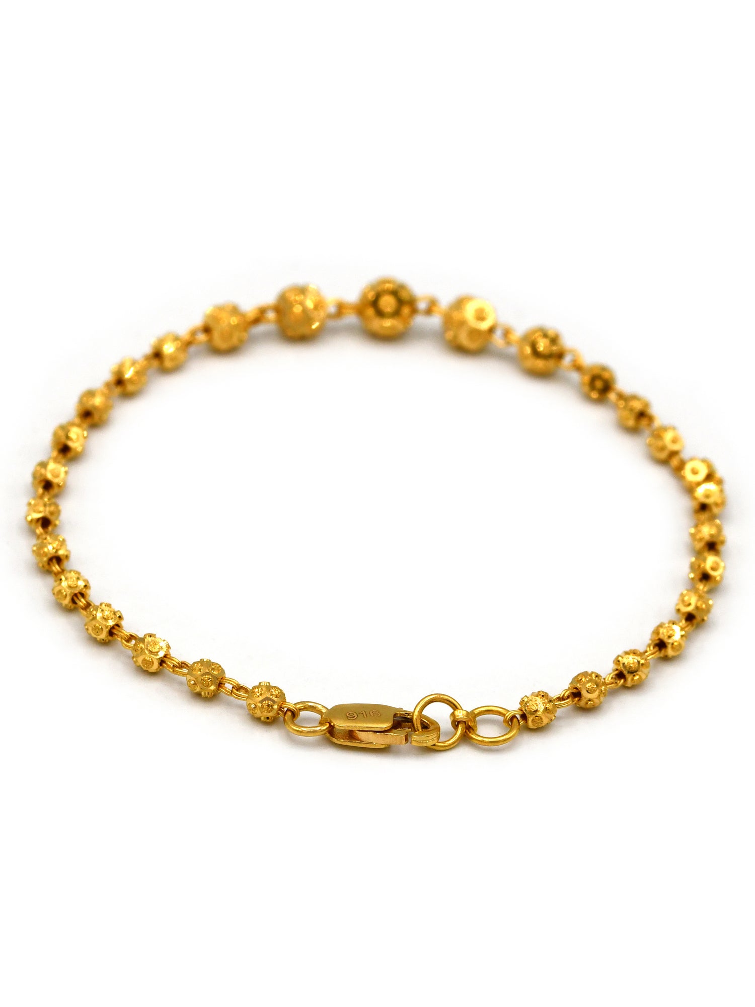22ct Gold Ball Ladies Bracelet