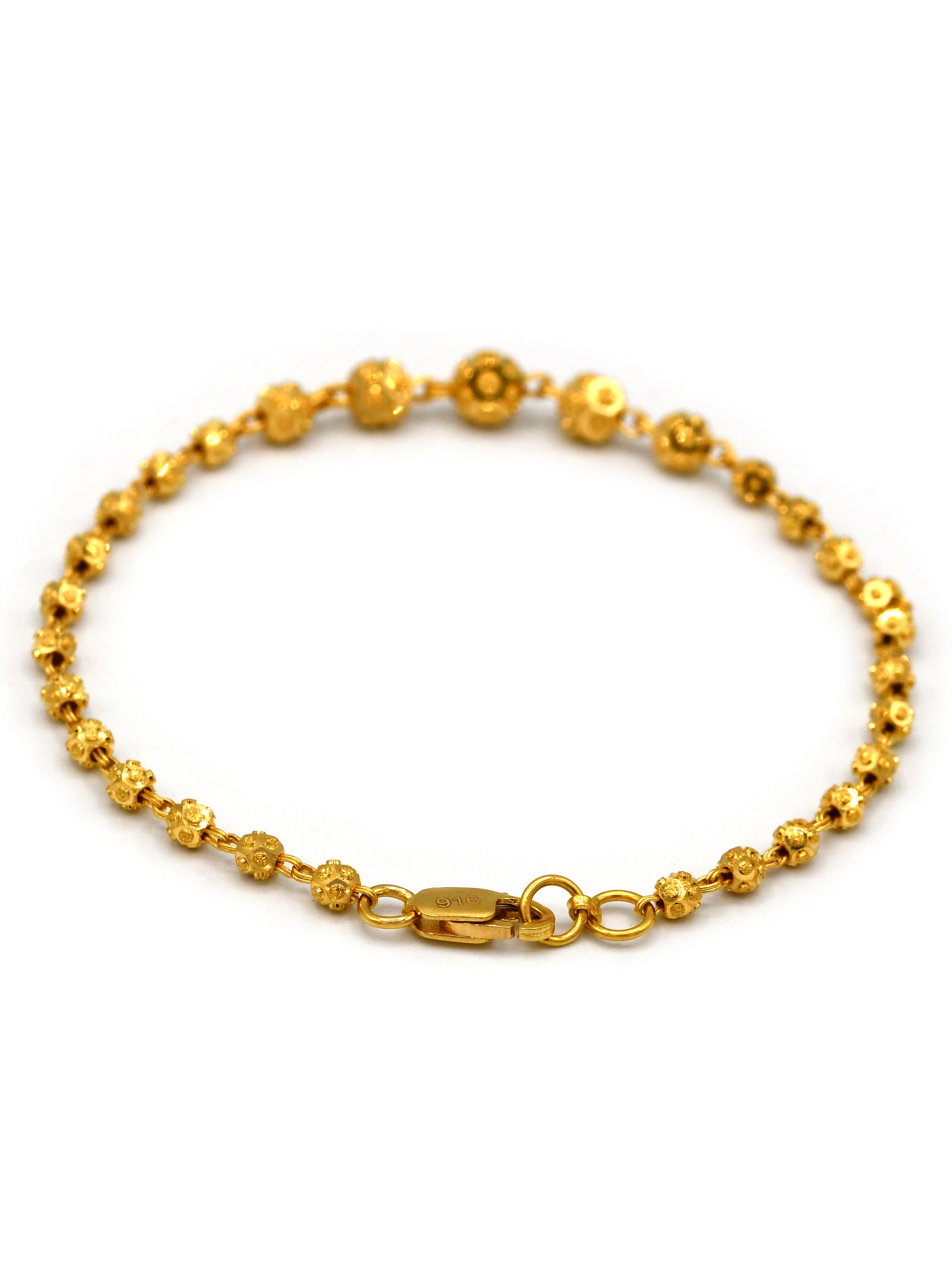22ct Gold Ball Ladies Bracelet