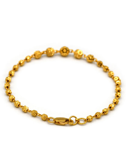 22ct Gold Ball Ladies Bracelet