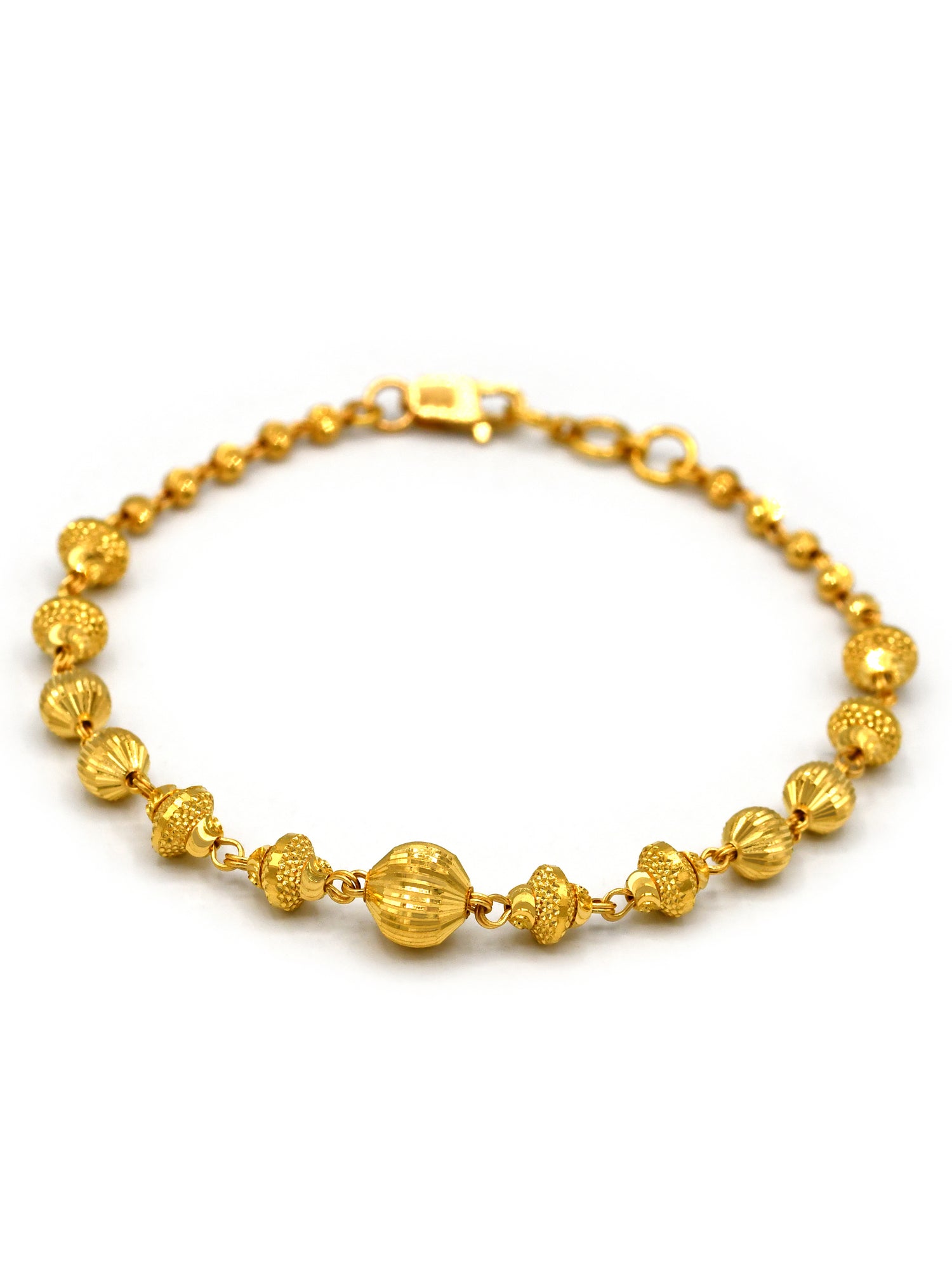 22ct Gold Ball Ladies Bracelet