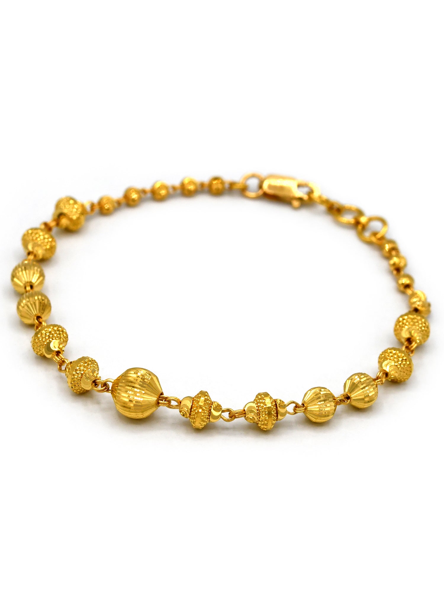 22ct Gold Ball Ladies Bracelet