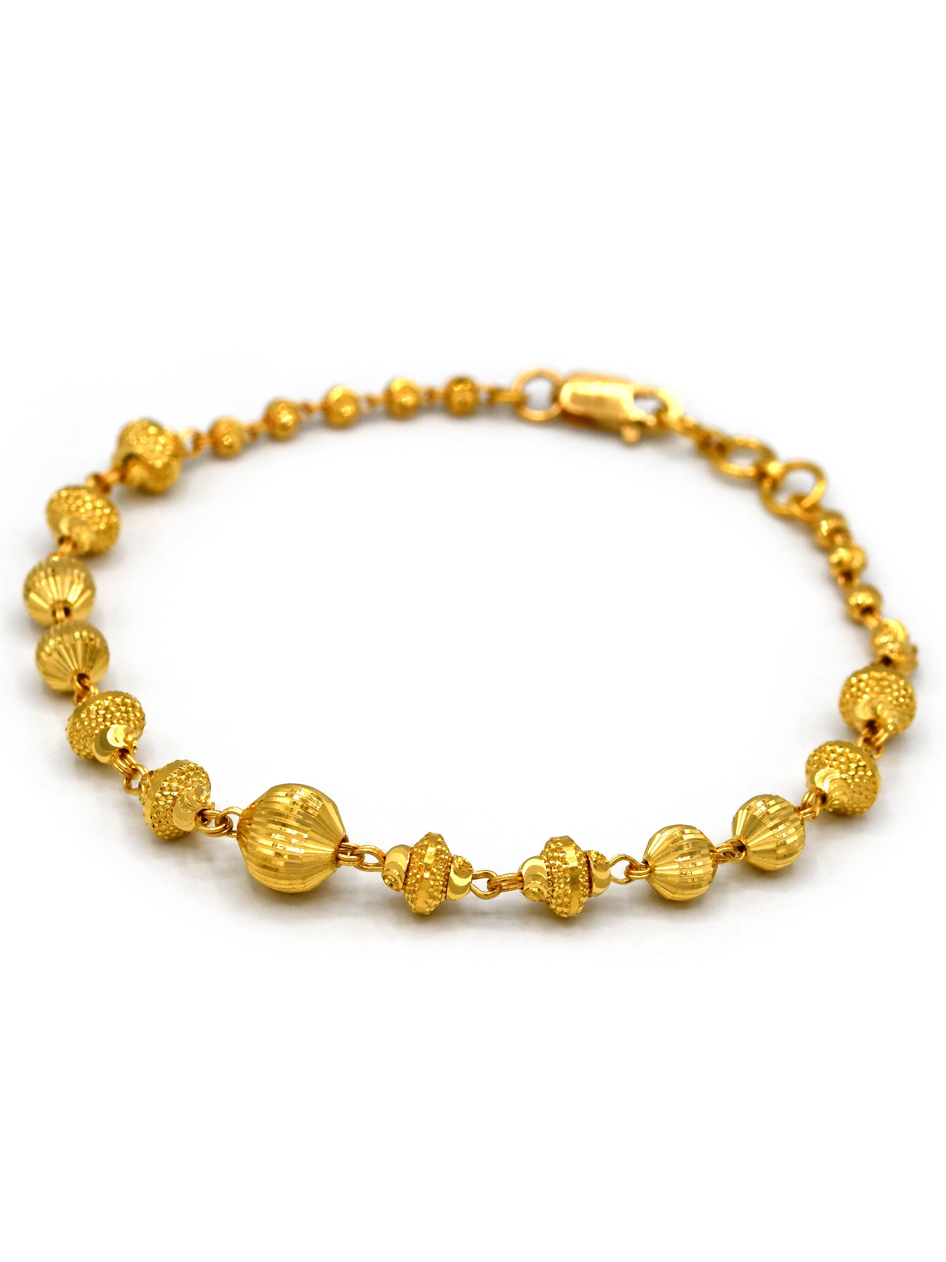 22ct Gold Ball Ladies Bracelet