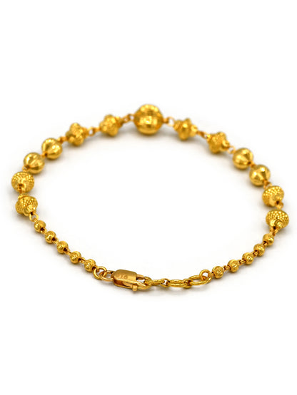22ct Gold Ball Ladies Bracelet