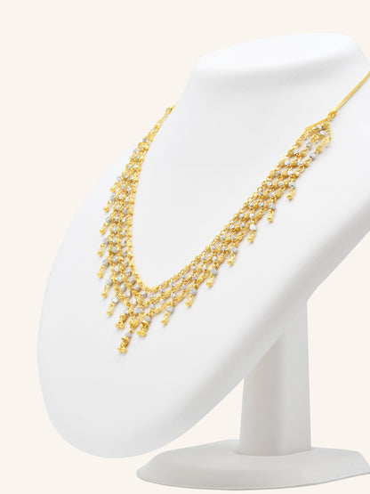 22ct Gold Two Tone Necklace Set 31.09 GMS - Roop Darshan