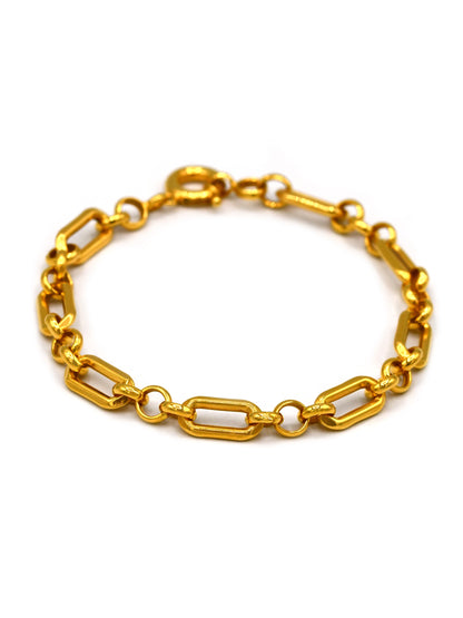 22ct Gold Hollow Clip Bracelet