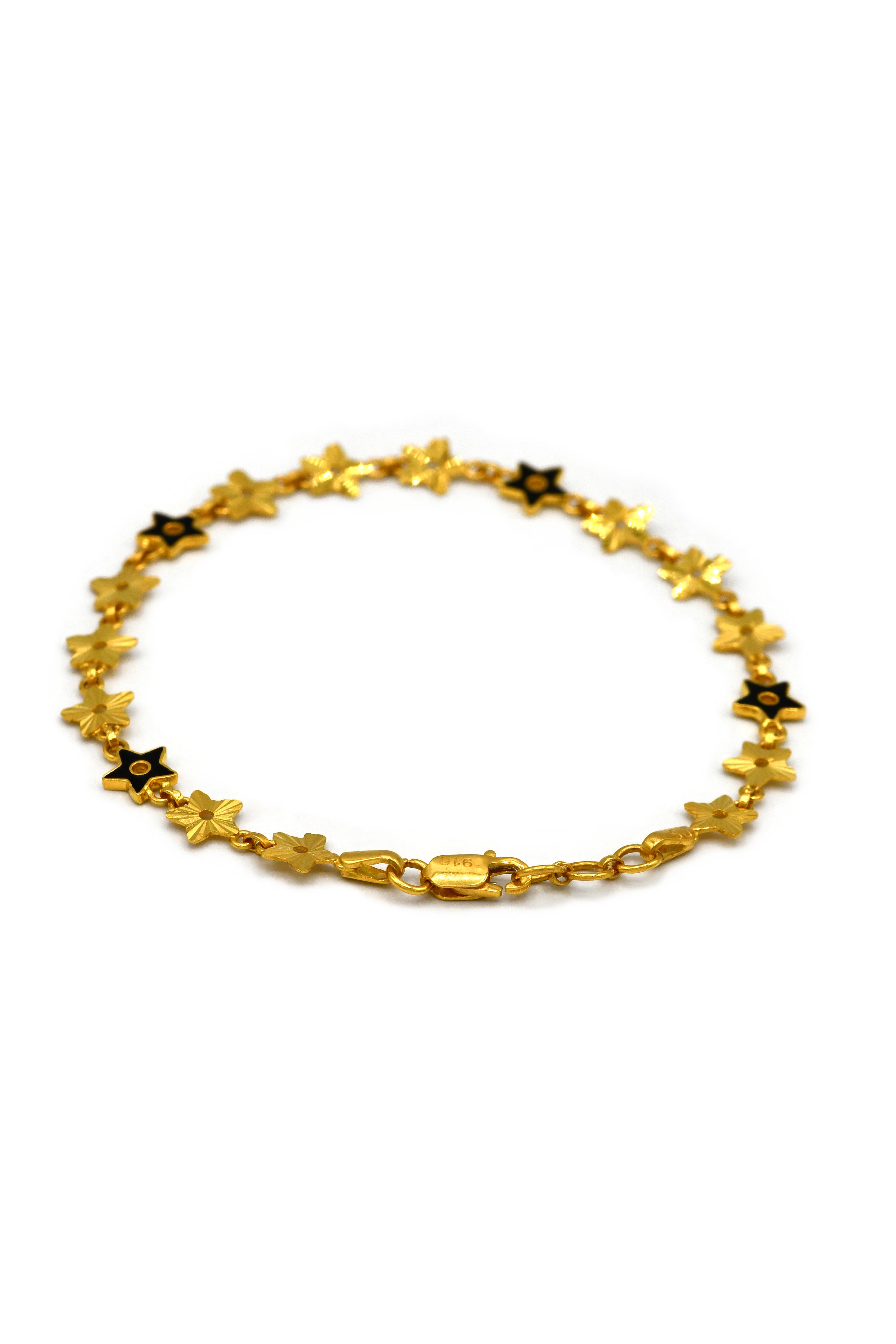 22ct Gold Star Ladies Bracelet - Roop Darshan