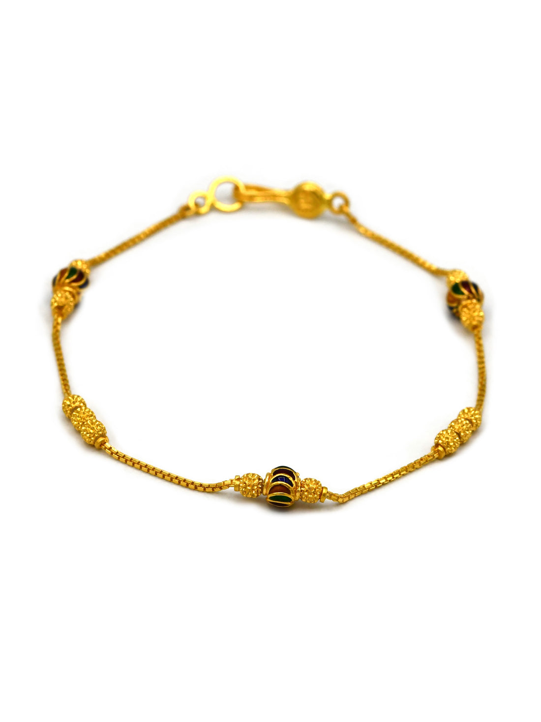 22ct Gold Minakari Ball Ladies Bracelet