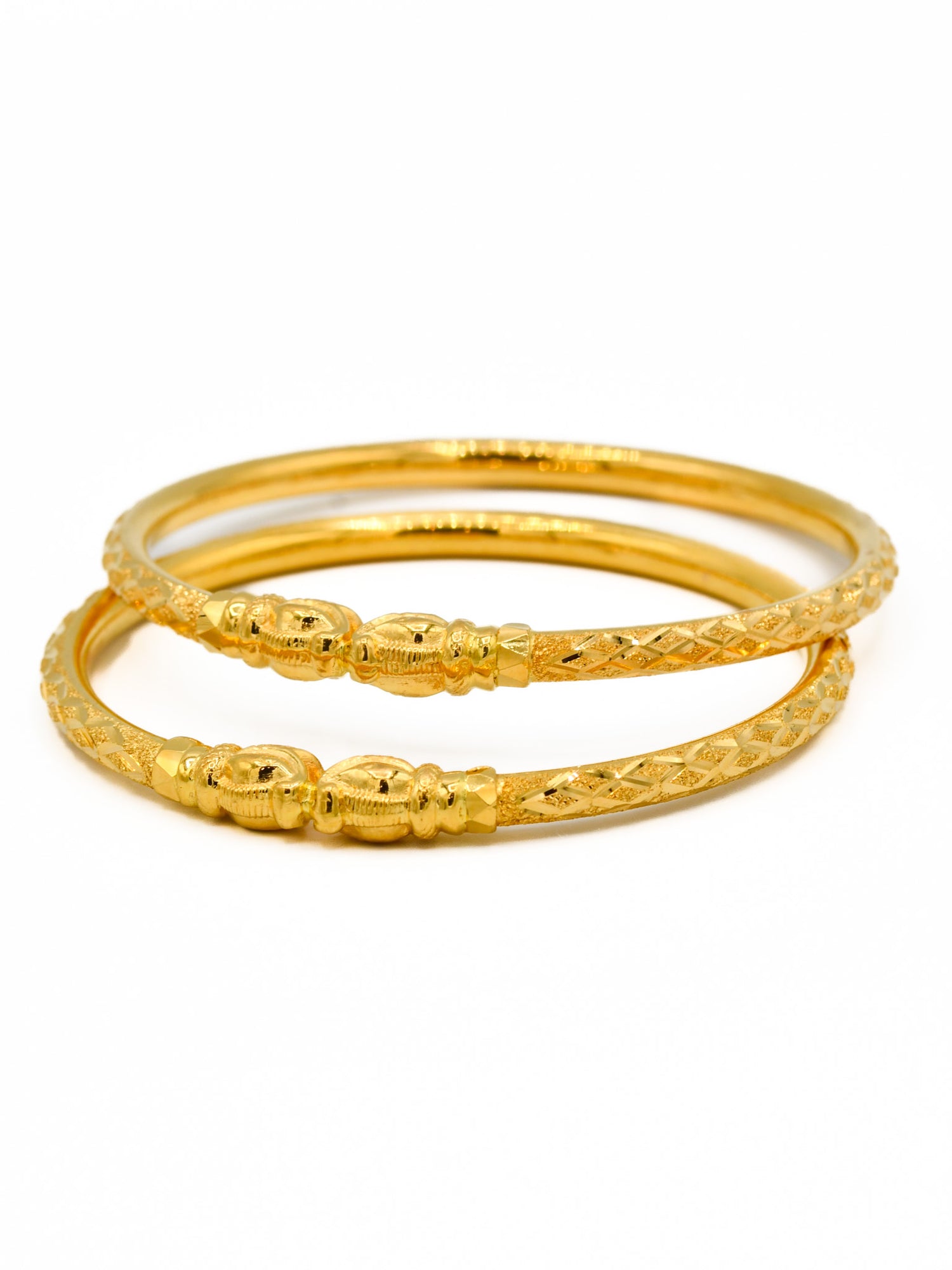 22ct Gold Hathi Mukh Pair Bangle - Roop Darshan