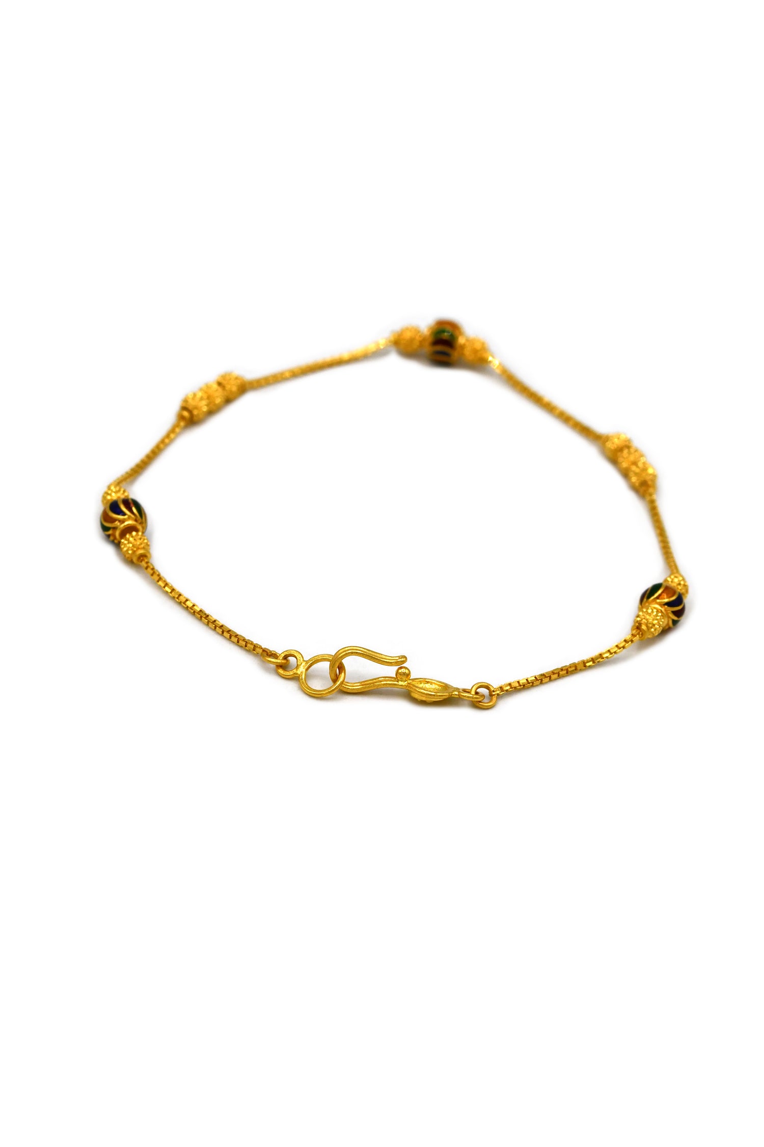 22ct Gold Minakari Ball Ladies Bracelet