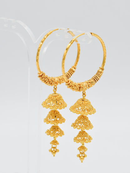 22ct Gold Jhumki Bali