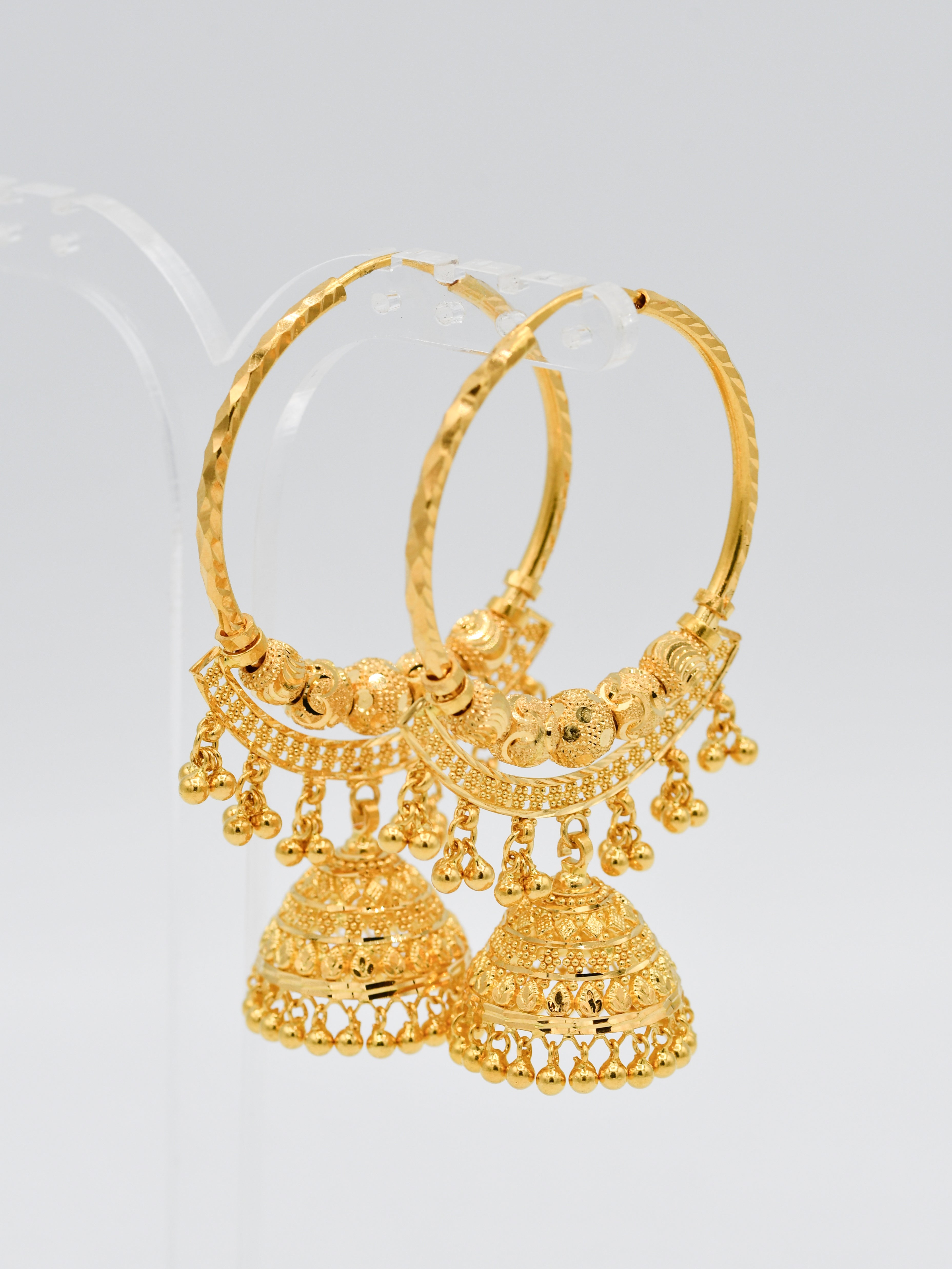22ct Gold Ball Jhumki Bali