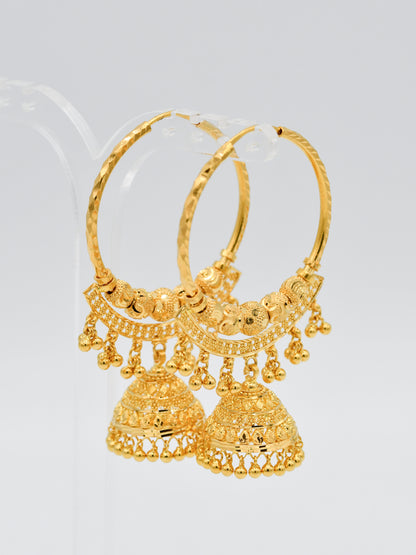 22ct Gold Ball Jhumki Bali