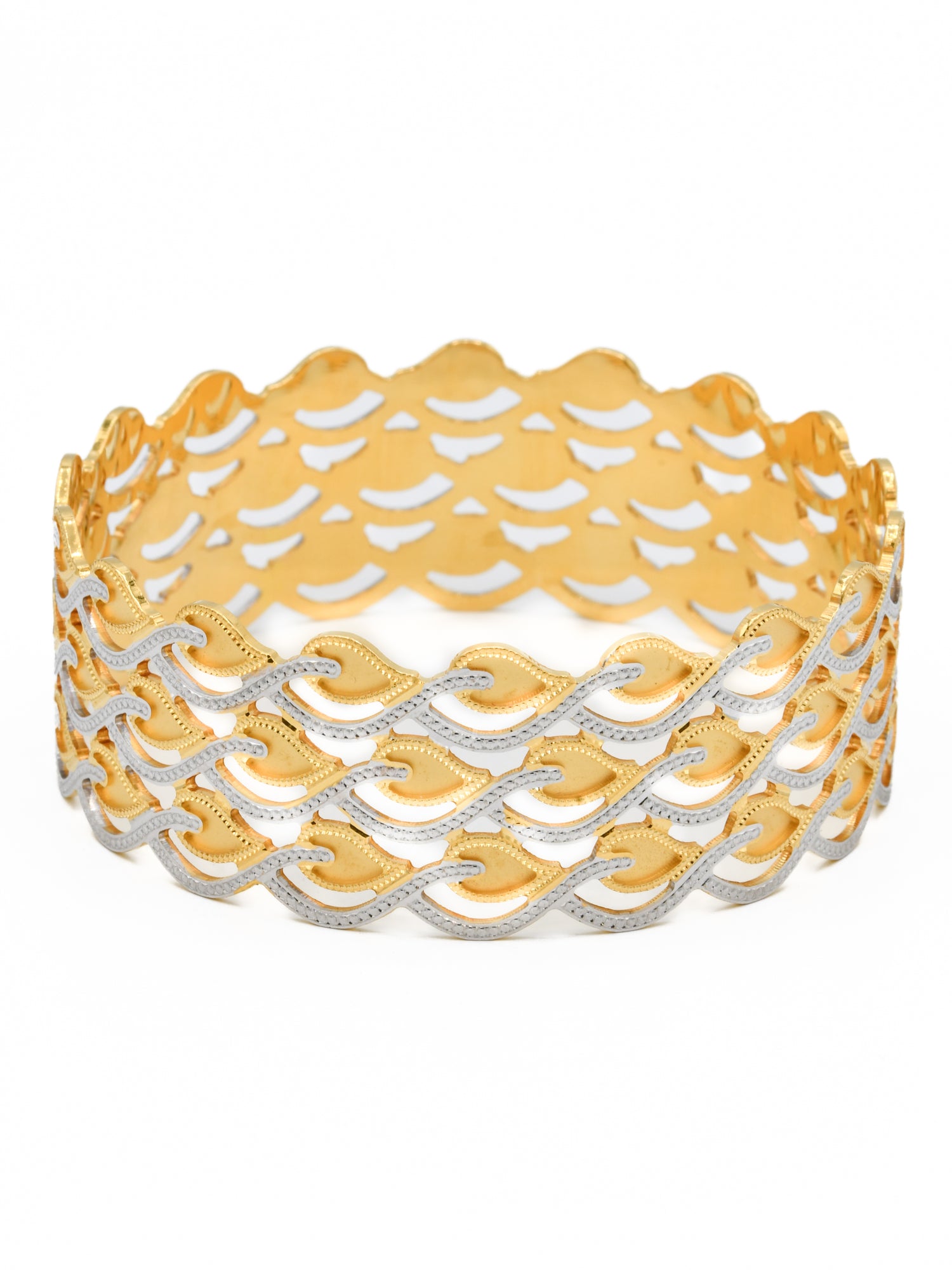 22ct Gold Two Tone Bangle