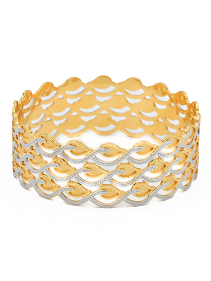 22ct Gold Two Tone Bangle