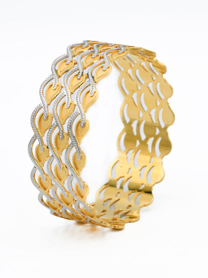 22ct Gold Two Tone Bangle