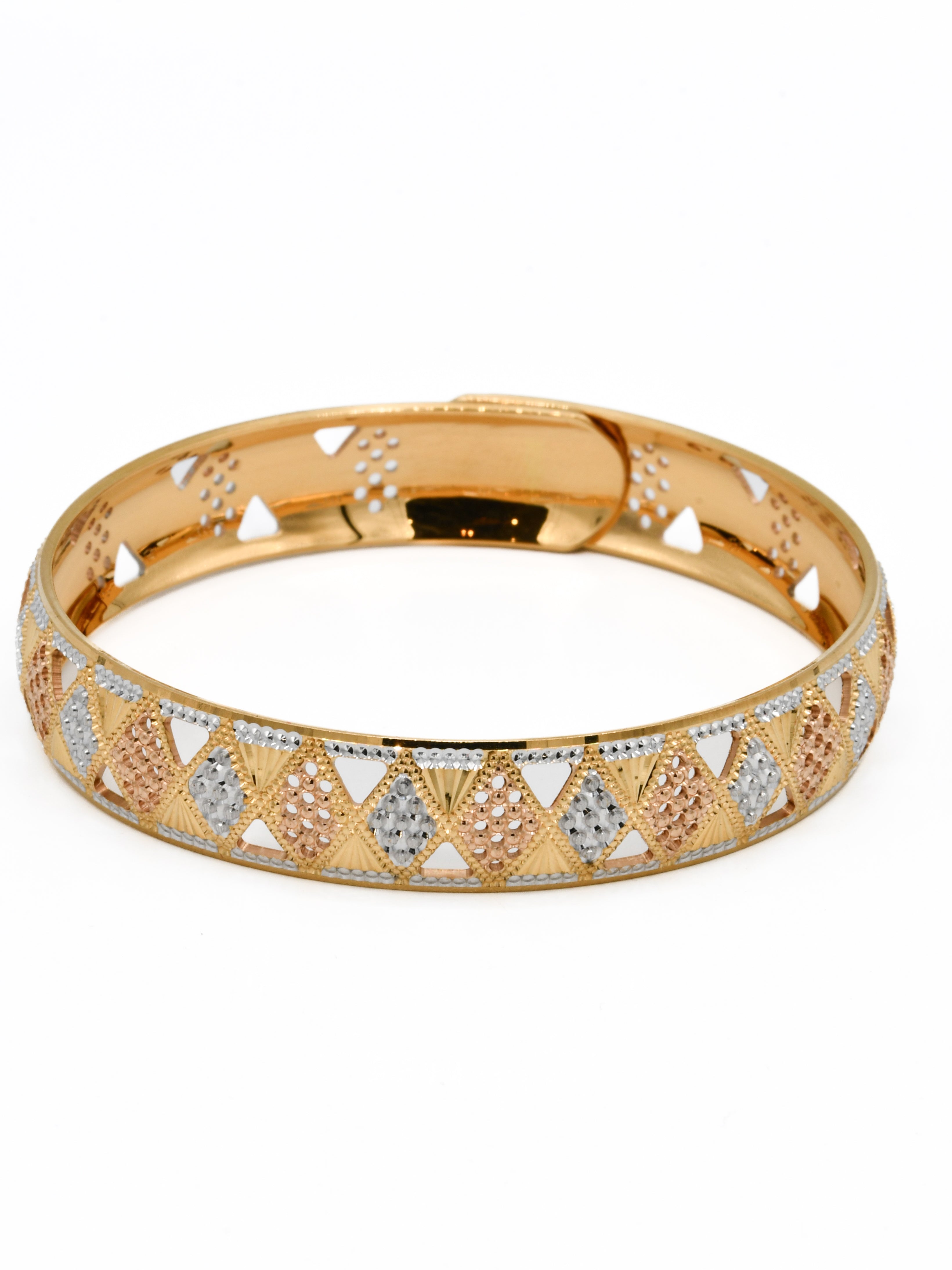 22ct Gold Two Tone  Bangle