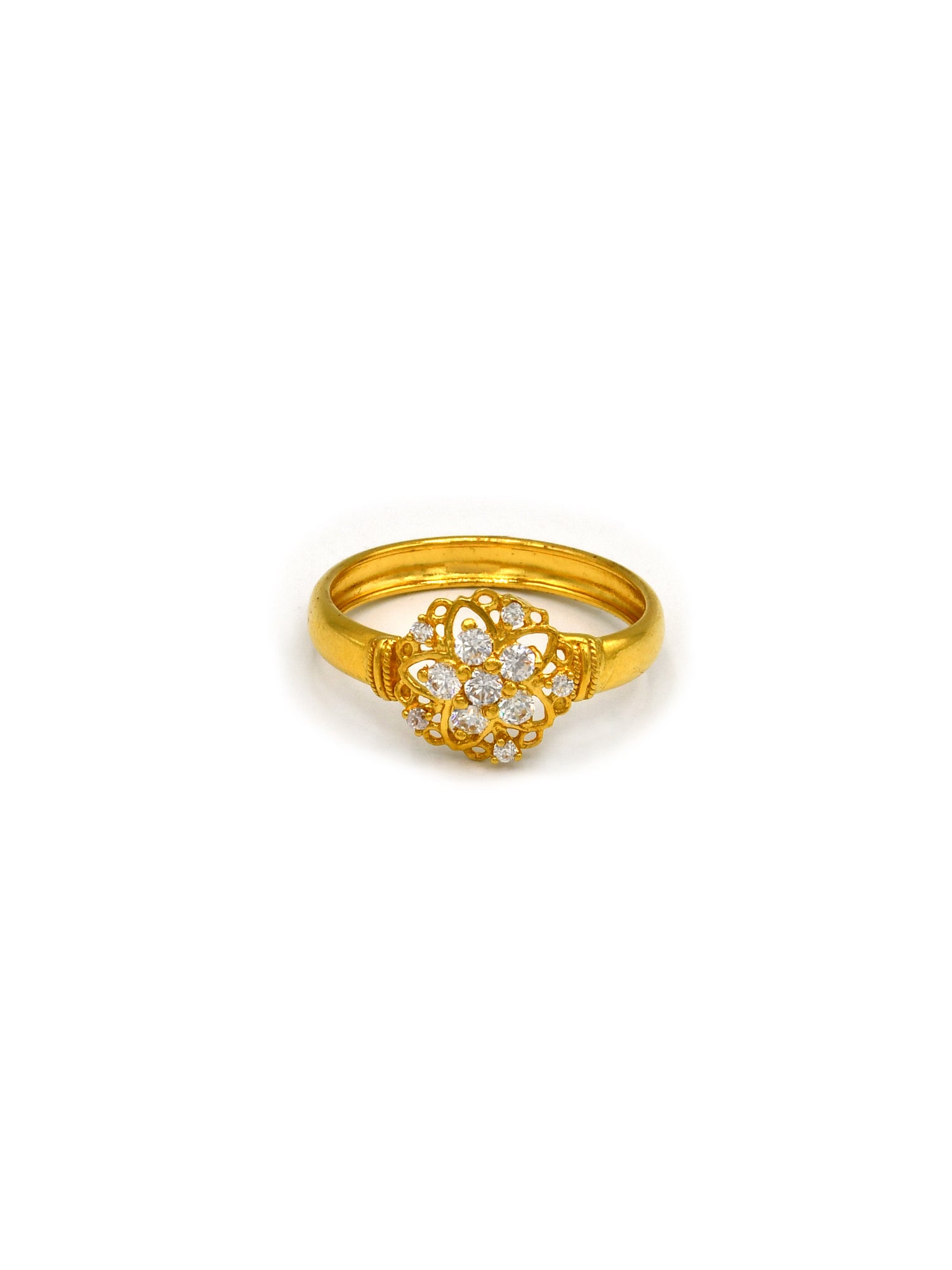 22ct Gold Cz Ladies Ring