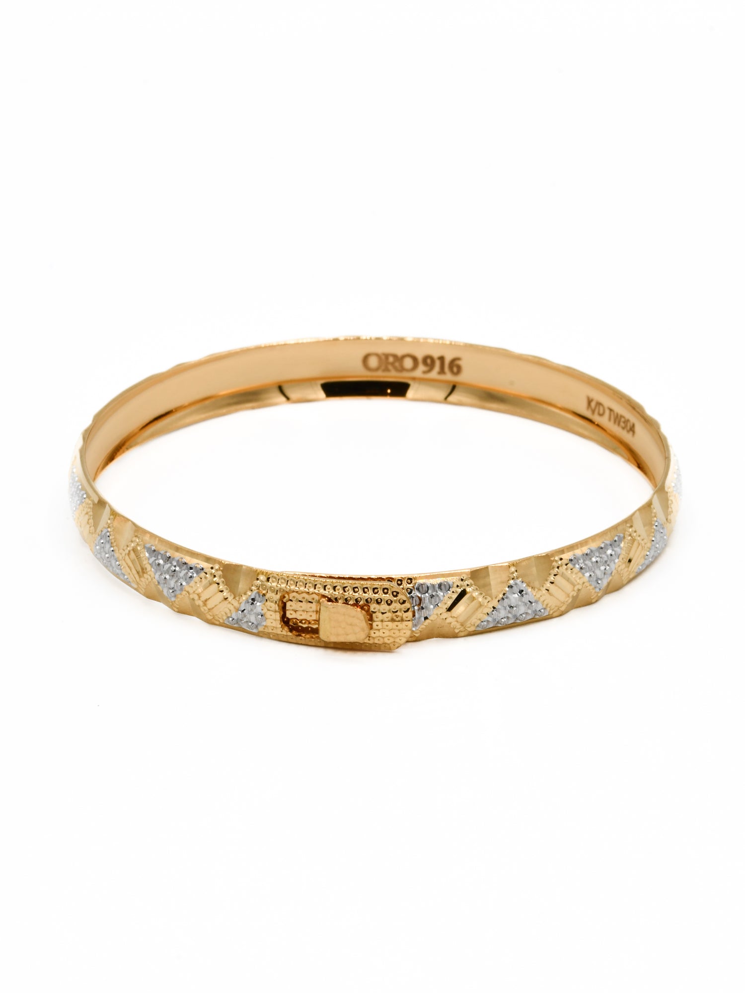 22ct Gold Two Tone Bangle