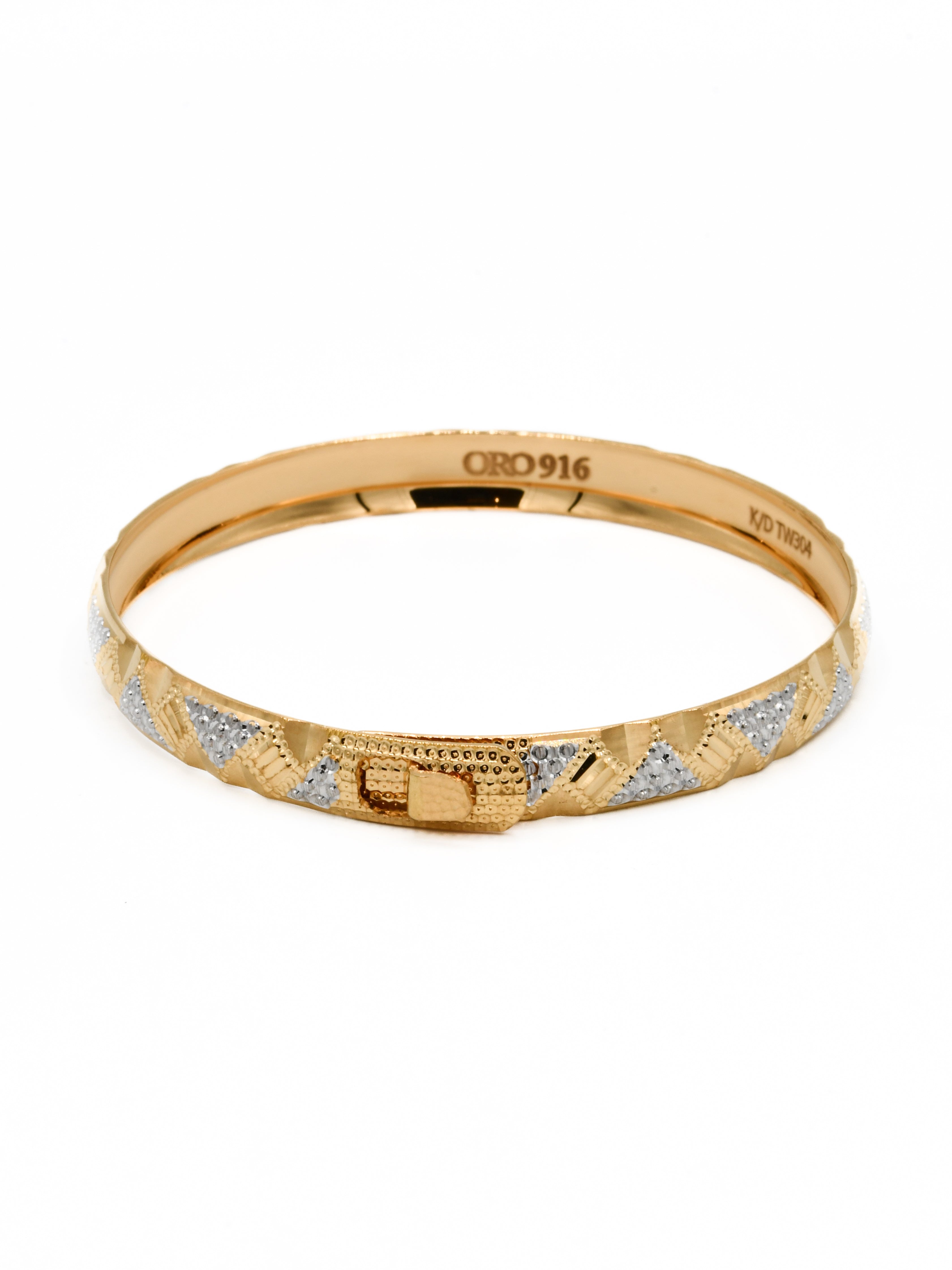 22ct Gold Two Tone Bangle