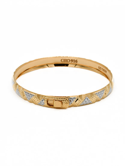 22ct Gold Two Tone Bangle