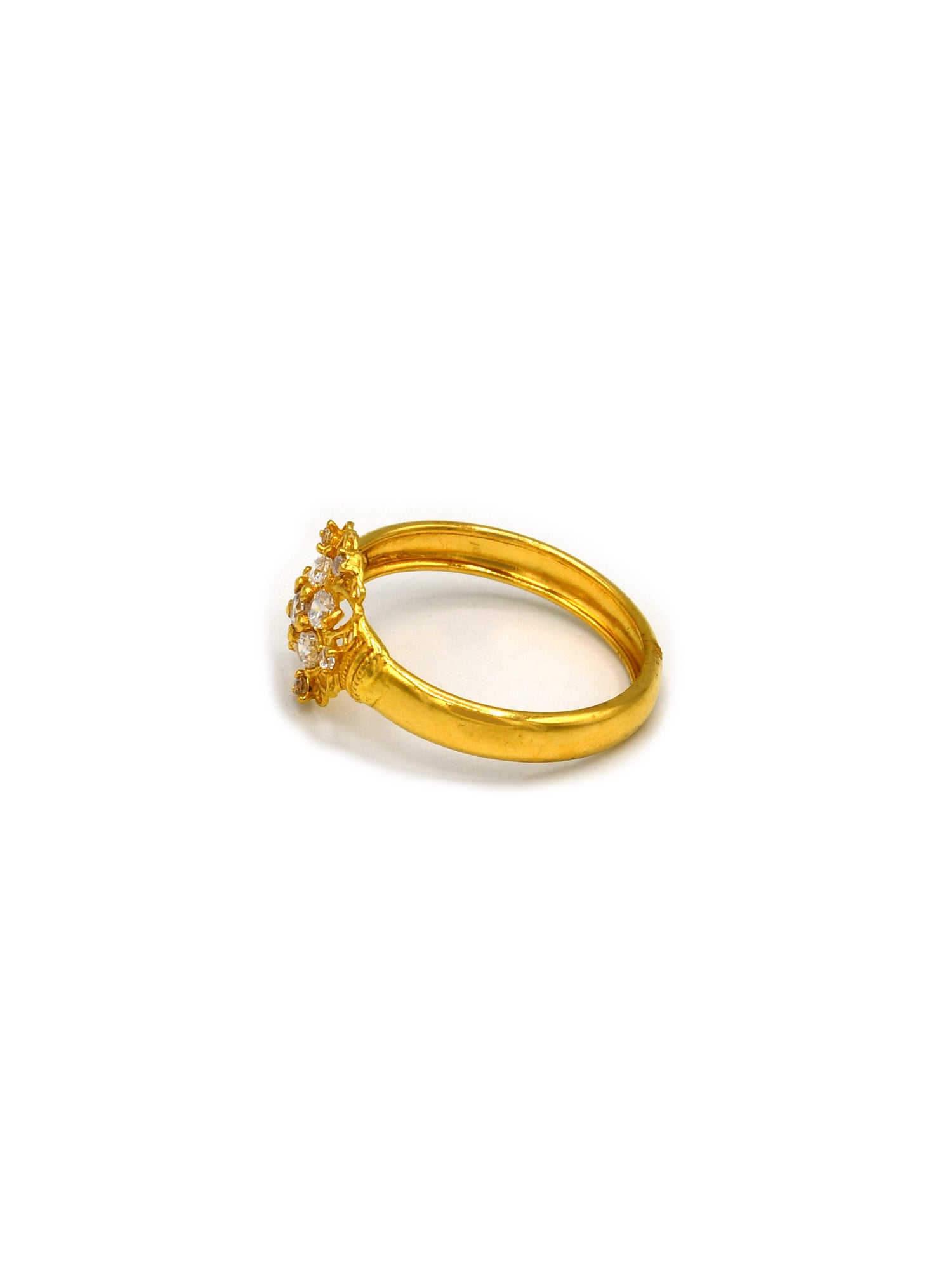 22ct Gold Cz Ladies Ring