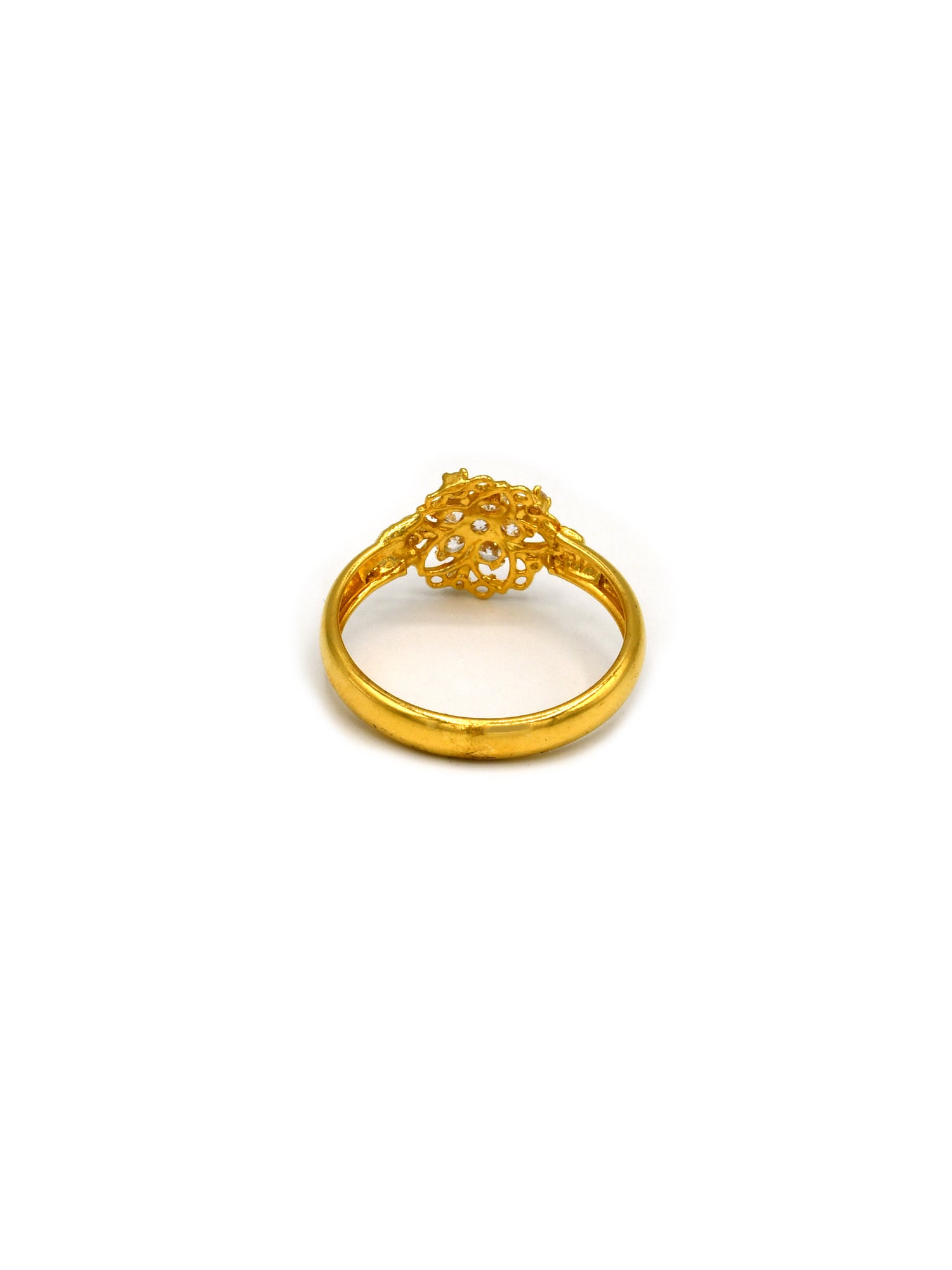 22ct Gold Cz Ladies Ring