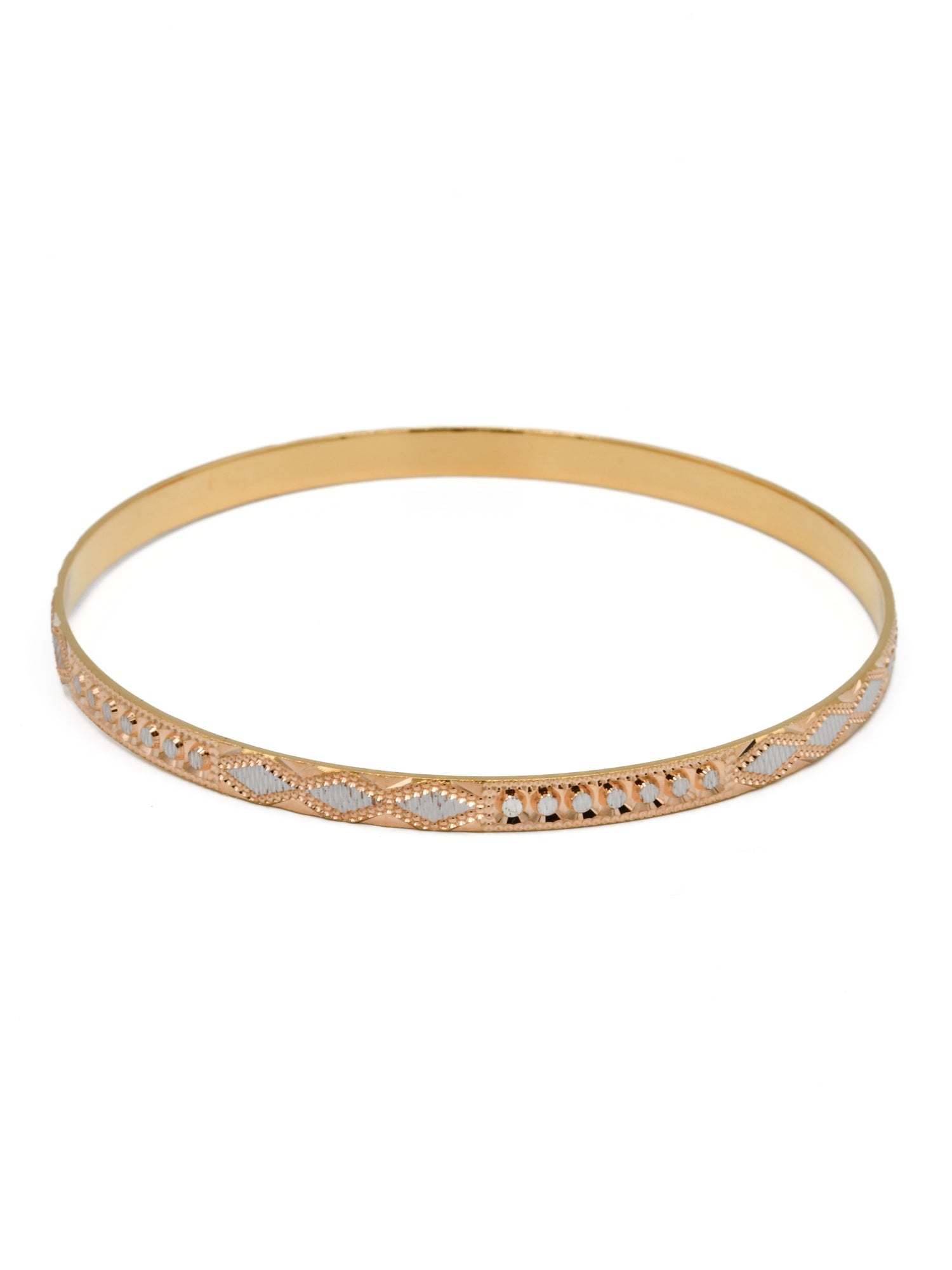 22ct Rose Gold Two Tone 4 Bangle